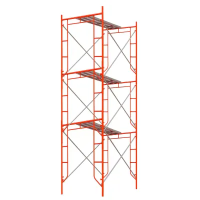 Schela circulabila din otel H6000*L1800*W900 mm cu 6 seturi de diagonale și 3 platforme