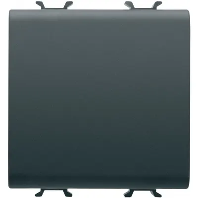 Intrerupator simplu 2 module Gewiss Chorus GW12031, negru satin