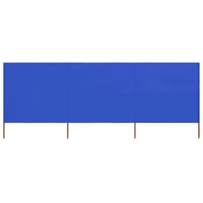 Gossi paravan anti-vant cu 3 panouri, azur, 400 x 80 cm, textil