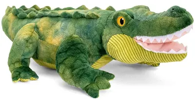 Jucarie ecologica de plus Keel Toys Keeleco - Crocodil, 43 cm