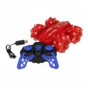Masina cu telecomanda MegaCreative Climber 360 499007, 15cm, cu sunet si lumini, necesita baterii 2xAA, plastic, rosu, 6+ ani