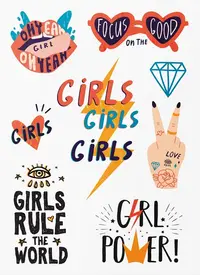 Tatuaje temporare - Girls Power Mix