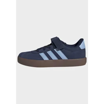 Adidași piele cu bandă cu arici, ADIDAS VL COURT, albastru Copii