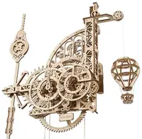 Puzzle 3D din lemn Ugears din 320 piese - Ceas de perete cu pendul