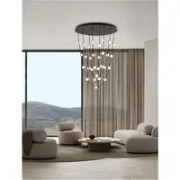 Plafoniera ALCINOE Triac Dimabil Mat Negru & Auriu Aluminiu & Acrylic IP20 LED 102 Wat 220-240V 8914Lm 3000K
