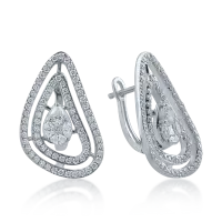 Cercei din aur alb cu diamante de 1.271ct