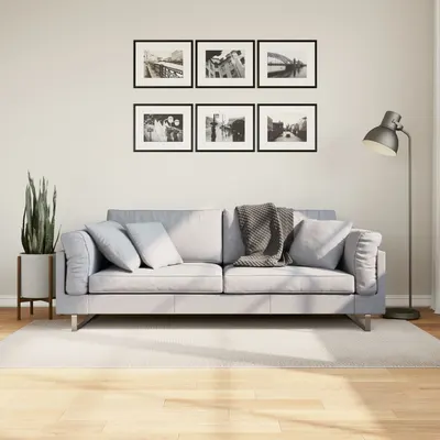 vidaXL Covor IZA aspect scandinav, cu fire scurte, crem, 100x200 cm