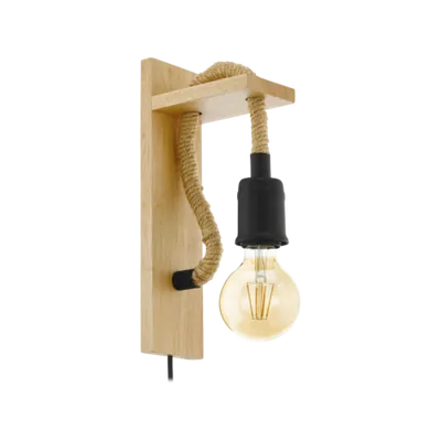 Lampa perete RAMPSIDE negru, brown 220-240V,50/60Hz