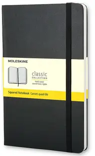 Agenda cu coperti tari Moleskine Classic – Neagra, file cu patratele