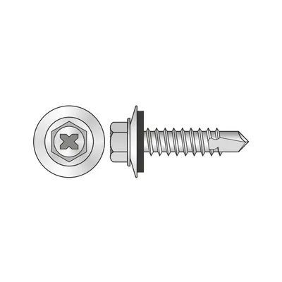 Surub Autoforant Cap Hex+Saiba 16mm Otel Zincat-6.3x 70