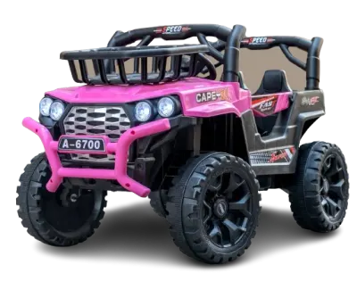 Masinuta electrica pentru copii, 4x4, Kinderauto CAPE-X, 100W, 12V, telecomanda, scaun tapitat, roz