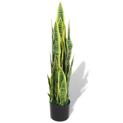 Gossi planta artificiala limba-soacrei cu ghiveci, 90 cm, verde
