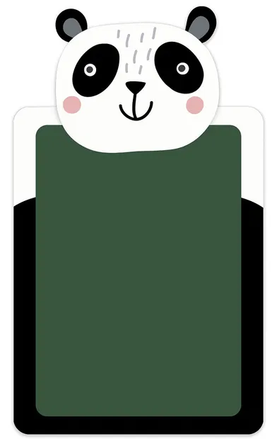 Set tablă de desen și cretă colorată Apli Kids - Panda