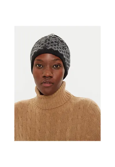 Caciula dama - neagra - din lana -
