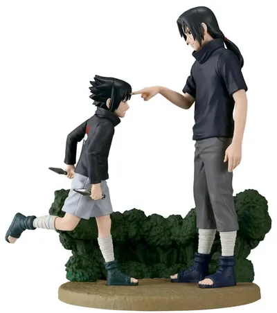 Statuetă Banpresto Animation: Naruto Shippuden - Sasuke Uchiha & Itachi Uchiha, 14 cm