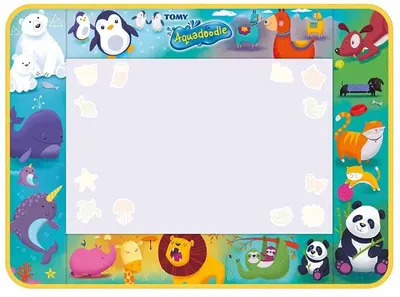 Covoras de desen Tomy Aquadoodle, 55x 75 cm, cu animale
