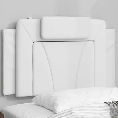 vidaXL Pernă pentru tăblie pat, Viana, alb, 80 cm, piele artificială