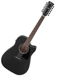 Chitară electrică acustică Ibanez - AW8412CE Open Pore, Weathered Black