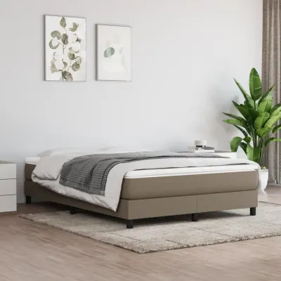 vidaXL Saltea cu arcuri buzunar, fermitate medie, gri taupe, 140x200x20 cm, textil