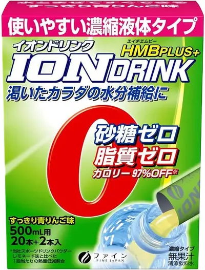 Băutură electrolitică cu potasiu, magneziu și HMB, 22 plicuri, Fine Japan