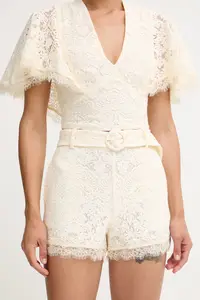 Twinset pantaloni scurți eleganți pentru femei, din dantelă