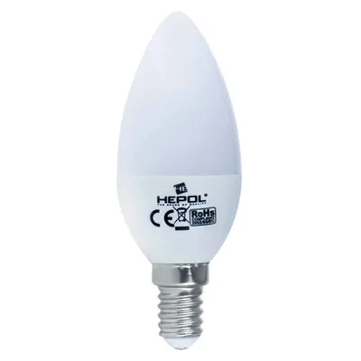 Bec LED HEPOL, forma lumanare, E14, 4W, 30000 ore, lumina calda