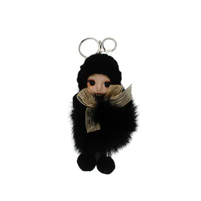 Breloc puf negru model bebeluș