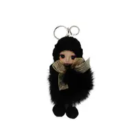 Breloc puf negru model bebeluș