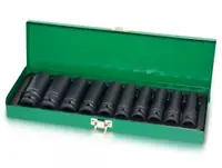 Set capete chei tubulare de impact Hex adanca 1 2 , Toptul 10-24mm 10buc