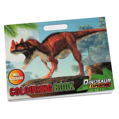Carte de colorat cu stickere Grafix Dinozaur Expedition 25 foi