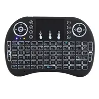 Tastatura Iluminata Wireless Techstar® i8 RGB Play, Air Mouse, cu Touchpad, pentru TV Box si Mini PC, Android TV, Smart TV, PC, Laptop