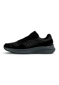 Pantofi sport cu garnituri de piele intoarsa Skyleap - Negru/Gri inchis