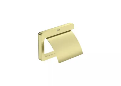 Suport hartie igienica Roca Tempo A817033VA0, montare pe perete, metal, mat, Alama