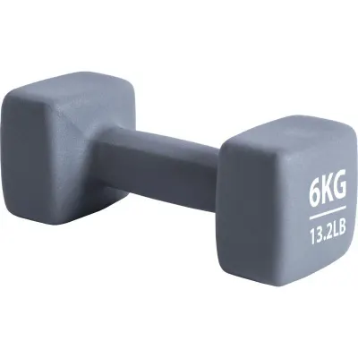 Gantera neopren Pure 2 Improve 6 kg, material antiderapant, gri