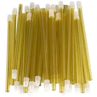 Aspirator Saliva 15 cm, Galben, Fir Metalic Integrat, 100 Bucati