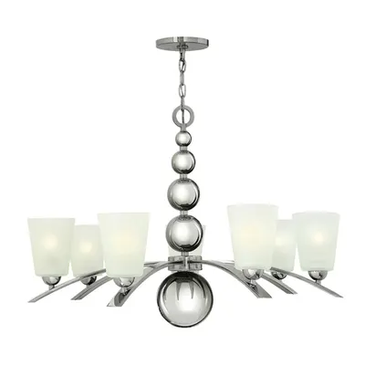 Corp de iluminat suspendat, lustra Zelda 7 Light Chandelier – Polished Nickel