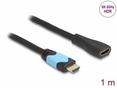 Cablu prelungitor HDMI High Speed 48Gbps 8K60Hz/4K120Hz T-M 1m, Delock 81997
