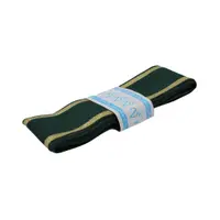 Panglică textilă VERDE AURIU dungulițe 38mm x 2m