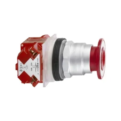 Buton Ø 30 - Cap De Tip Ciuperca Ø 41 Mm - Rosu - 2 Pozitii - Apas./Trag. - 1 Nc