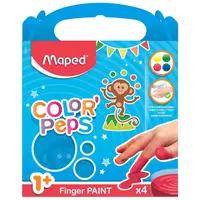 Set pictura cu degetele, 4 culori, 80ml/culoare, Color'Peps Maped