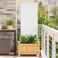 vidaXL Ecran de intimitate pentru grădină Traforaj Alb 50 x 140 cm