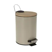 Coș de gunoi cu pedală, capacitate 3l, culoarea gri, 17x24 cm