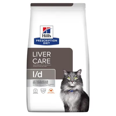 Hrana dietetica pentru pisici Hill s PD Liver Care l D cu pui 1,5 kg
