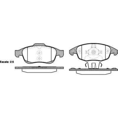 Set placute frana, frana disc REMSA 1248.00