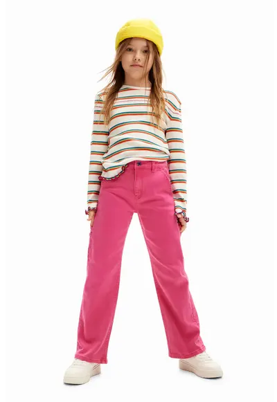 Blugi cargo - Fucsia