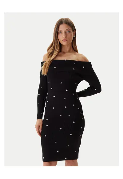 Rochie tricotata - Vascoza - negru - pentru femei