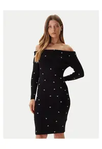 Rochie tricotata - Vascoza - negru - pentru femei -
