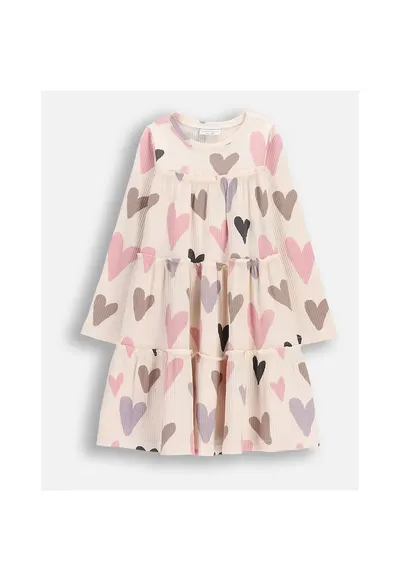 Rochie ecru - inimi - Ecru
