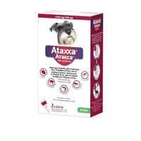 Ataxxa Dog, pipete antiparazitare pentru caini de talie medie, 10-25 kg/ 3 pipete