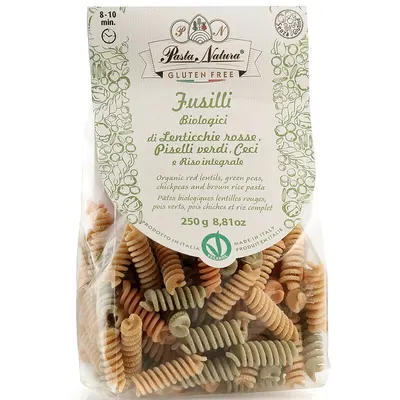 Fusilli tricolore bio 250g Pasta Natura